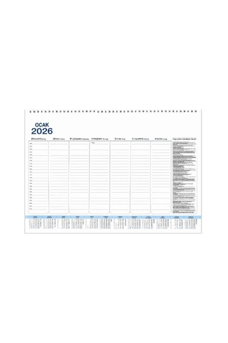 Keskin Color 2026 Haftalık Masa Sümeni 28x40 Cm Karton Kapak Aj-70