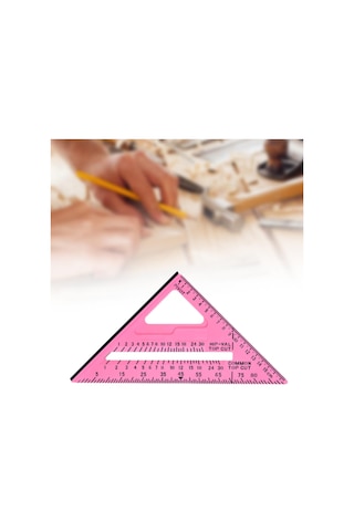Suntek Tadilat Projeleri Için Marangozluk Üçgen Cetveli Pembe