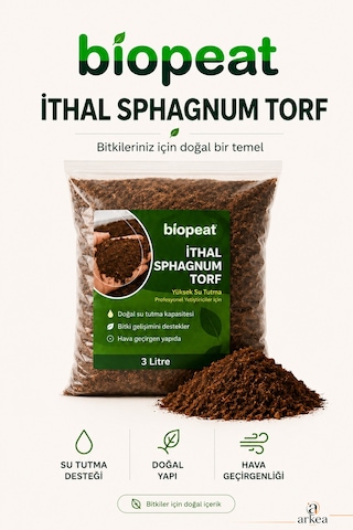 3 Litre İthal Torf Saksı Çiçekleri Ve İç Mekan Bitkileri İçin Bitki Yetiştirme Toprağı 1000