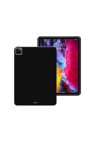 Apple Uyumlu iPad Pro 12,9 İnç 6. Nesil A2436 , A2437 , A2764 Rubber Yıkanabilir Silikon Kılıf Arka Kapak