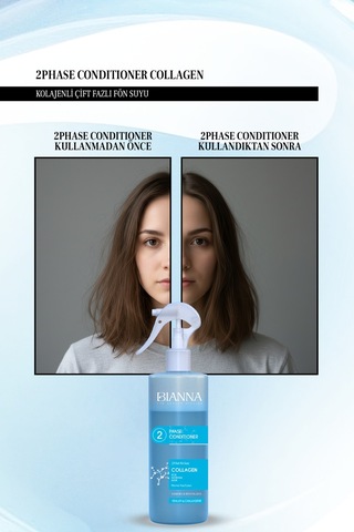Çift Fazlı Kolajen İçeren Fön Suyu Nemlendirir & Canlandırır - 400ml Saçbakım