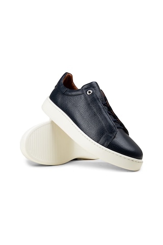 Deery Erkek Gizli Bağcıklı Hakiki Deri Lacivert Sneaker - 04444mlcve01