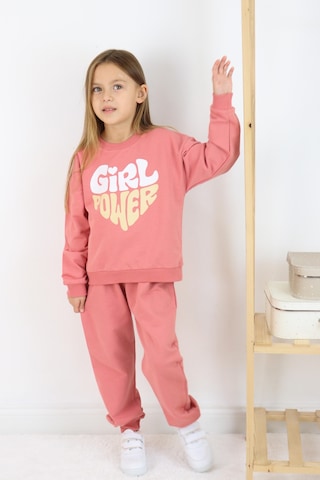 Miababy Girlpower Baskılı Takım Pudra