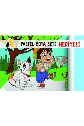 30x120 Boyama Rulosu Yaman Çiftlik Hayatı + Adel 12'li Pastel Boy