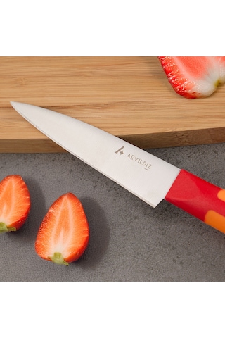 Aryıldız Plurex Çok Amaçlı Bıçak 8 Cm Kırmızı Renkli