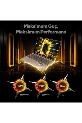 Game Garaj Slayer R9T-5060 C1 R9-8945HX 32 GB 1 TB SSD RTX5060 16" Dos Dizüstü Bilgisayar