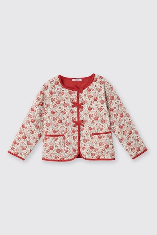Panço Liberty Kumaş Çiçek Desenli Kız Çocuk Ceket Kırmızı
