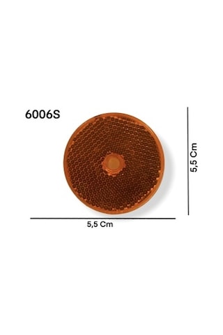 Sarı Vidalı Yuvarlak Plastik Reflektör Made In Usa