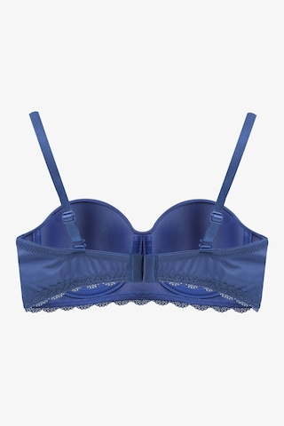 Kadın Dolgusuz Mikro Straplez Sütyen 80516 İndigo İndigo