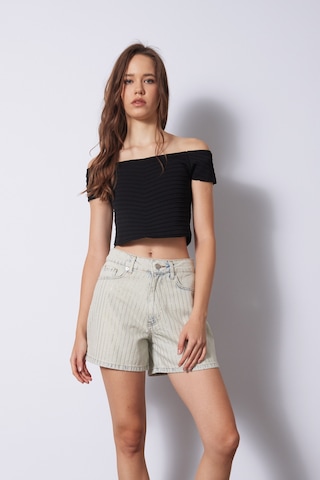 Triko Korse Top Sıyah