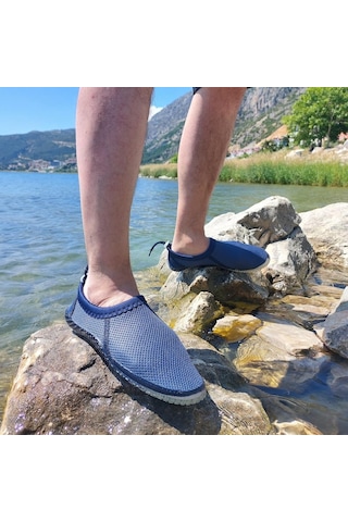 Serabien M Lacivert Kaydırmaz Taban Havuz Deniz Sörf Ayakkabısı 001