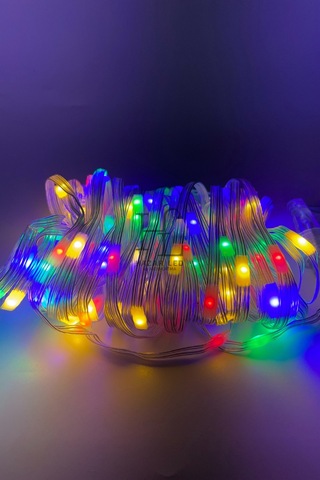 10 Metre Rgb Peri Led Işık Ip64 Dış Mekan Jack Eklemeli Dekoratif Led Işık Yılbaşı Süsü Çok Renkli