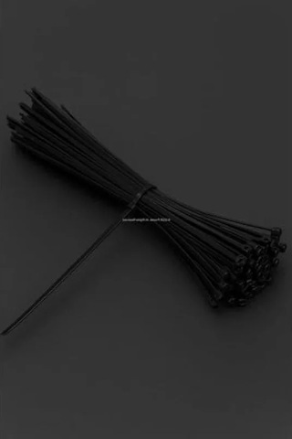 Isıya Dayanıklı Plastik Kablo Bağı Seti - 100 Adet, 6.6 Naylon 0.45 - Beyaz - Düz - 100m