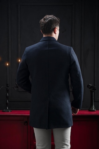 Advante Slimfit Kırlangıç Yaka Düğme Kapamalı Erkek Kaşe Kaban 001