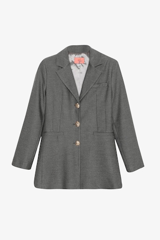 Quzu Kazayağı Desenlı Gri Kadın Blazer Ceket Ckt01109 Gri