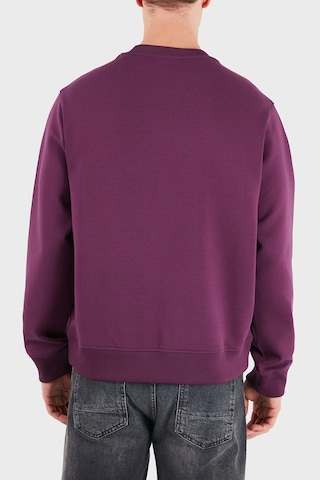 Emporio Armani Logolu Pamuklu Regular Fit Bisiklet Yaka Sweat Erkek Sweat Em006841 Af10013 Ma174 Mor