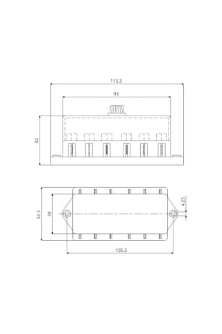 Standart Bıçak Sigorta Yuvası Kutusu 6 Sigortalık