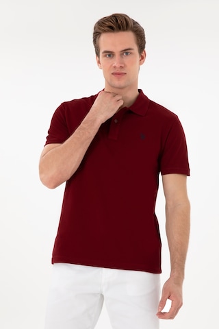 U.S. Polo Assn. Erkek Slim Fit Polo Yaka Bordo Basic Tişört 50297984-VR177