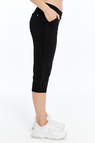 Axxel Kadın Kapri Siyah Büyük Beden Eşofman Altı K-225 Siyah