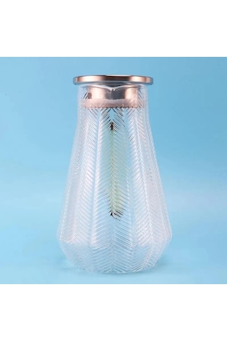 Kapris Metal Kapaklı Tırtıklı Cam Sürahi 1500 Ml Sa6860