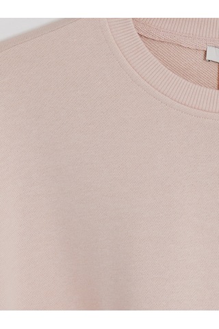 Lcw Vision Pembe Bisiklet Yaka Oversize Kadın Sweatshirt