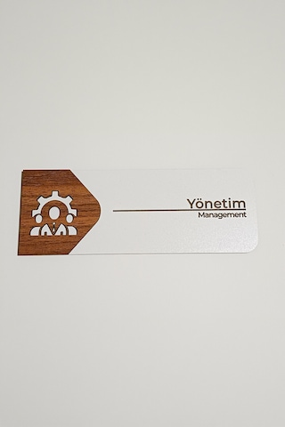Yönetim Odası Kapı Tabelası 19x7 Cm Çift Katmanlı