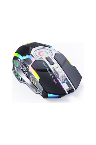 İmıce G7 Renkli Flama Işıkları Şarj Edilebilir Sessiz Kablosuz Fare Siyah Diğer