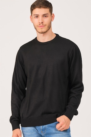 V0091 Dewberry Erkek Battal Oversıze Kazak-siyah Siyah