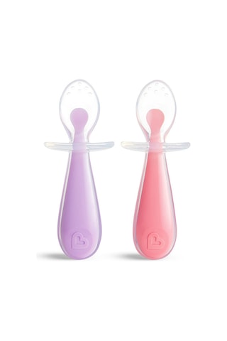 Munchkin Yumuşak Beslenme Alıştırma Kaşıkları 6+ Ay Mor - Pembe