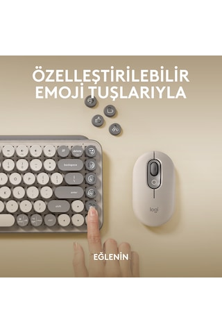 Logitech Pop Keys 920-011526 Kablosuz Mekanik Türkçe Q Klavye