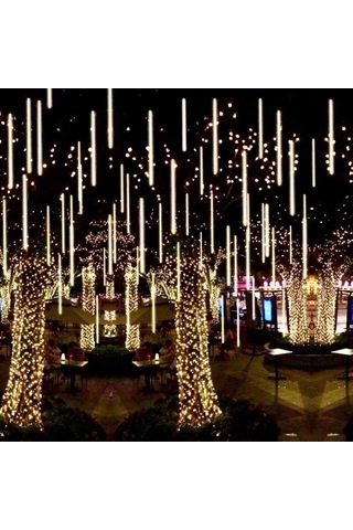 Besthome1 Renkli Meteor Yağmuru Led Ağaç Işığı - Su Geçirmez 8 Adet Paket Ev Dekorasyonu İçin Diğer