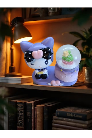 Valiz Tasarımlı Balerinli Takı Kutusu Ve Kuromi My Melody Masa Lamba Seti 001