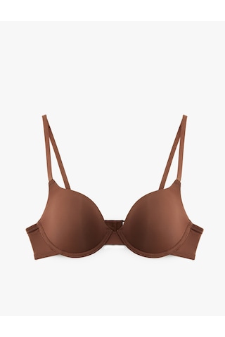 Koton Desteksiz Balenli Rahat Kalıp Comfort Sütyen Kahverengi 6slk10021mk Kahve