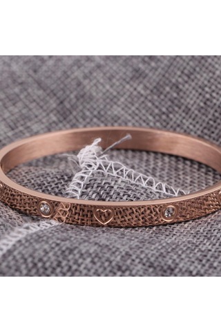 Gümüş Basit Moda Titanyum Çelik Üç Renkli Gül Altın Paslanmaz Çelik Bilezik 304 Titanyum Çelik Aşk Bileklik Gümüş