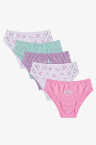 Penti Renkli Kız Çocuk Lovely Pamuklu 5'li Slip Külot