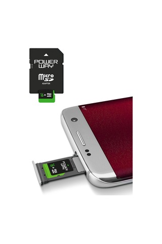 Powerway 16 GB MicroSDHC Hafıza Kartı + Adaptör