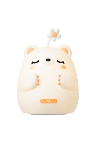 Wezone Karekterize Ayı Desenli Silikon Gece Lambası - Dokunarak Aç/kapat, Yumuşak Materyal, 2 Işık Tonu, Parlaklık Ayarlı, Göz Koruyucu Işık, 30 Dakika Zamanlayıcı, 1200mah Pil, Beyaz Beyaz