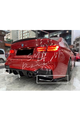 BMW F30-F80 M3 Flap PLASTİK F80 M3 Arka-Tampon-Flap-Bıçak-Lip-Ek