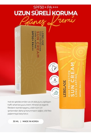 Lebelage Leke Karşıtı Uzun Süre Koruyucu Güneş Kremi Spf 50 + Pa +++