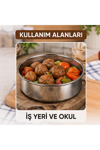 3'lü Metal Sefer Tası - Paslanmaz Çelik - 16 Cm Çok Renkli