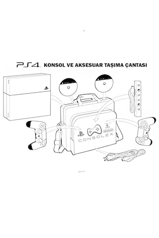 Sony PS4 Slim 1 TB Çift Kol + Consolex Çanta