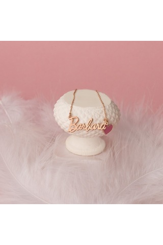 Dkmn Gümüş 925 Ayar Gümüş Barbie İsimli Mineli Kolye