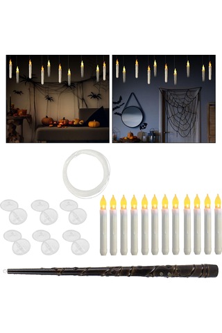 Suntek Yüzen Mumlar Asılı Pencere Mumları 12-adet-sarı-b