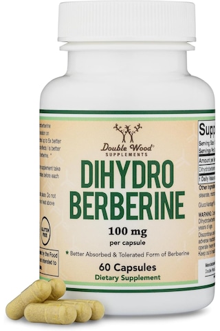 Double Wood Dihydroberberine Patented Glucovantage Berberine 100mg 60 Caps Aromasız