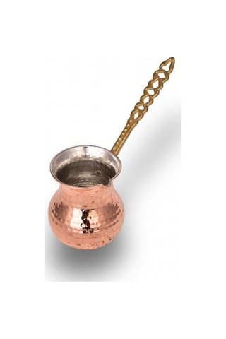 Turna Bakır Eylül Cezve 1 No 2 Fincan Makine Dövme Kırmızı Turna
