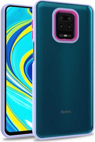 Xiaomi Redmi Note 9s Kılıf Zore Flora Kapak Lila