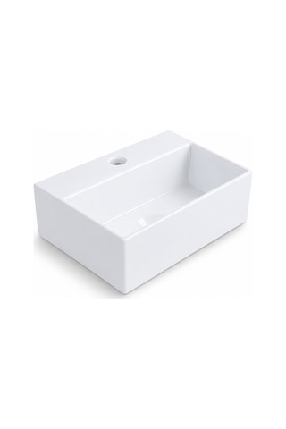 Dura Niva Kare Çanak Lavabo 29,5x23,5 Cm Tezgah Üstü Batarya Delikli Beyaz 5250