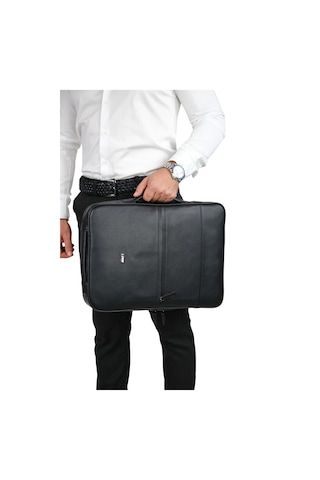 Mft Leather Hakiki Deri Unisex Sırt Çantası - Napoli 4212 Flother Siyah