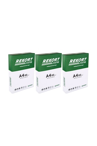 Mopak Rekort A4 80gr/m2 Fotokopi Kağıdı 1500 Adet 3pk 500
