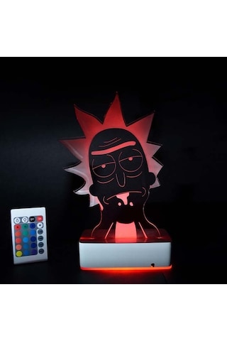Rıck And Morty - Rıck - 3D 16 Renk Gece Lambası